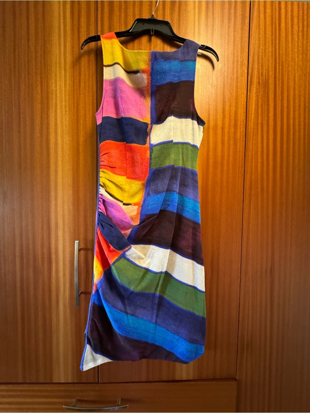 Tracy Reese Anthropologie jewel toned sleeveless ruched dress